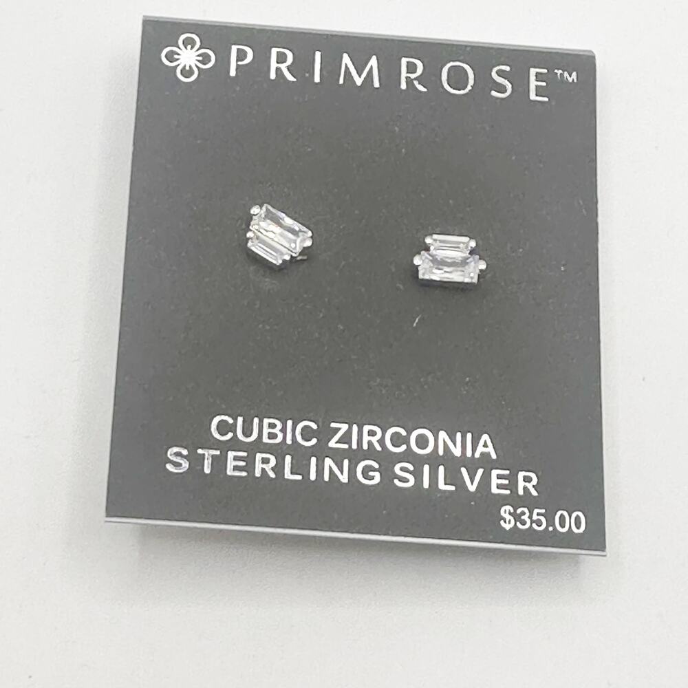Primrose Cubic Zirconia Earring $35 Kohls CZ Stud Costume Jewelry Minimalist NWT